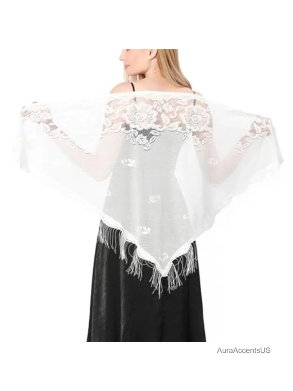 Women's Lightweight Tassel Triangle Shawl Wrap Pashmina 100% Polyester